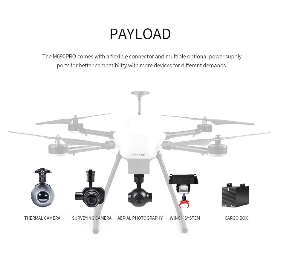 T-MOTOR M690 Pro Drone for long flight time