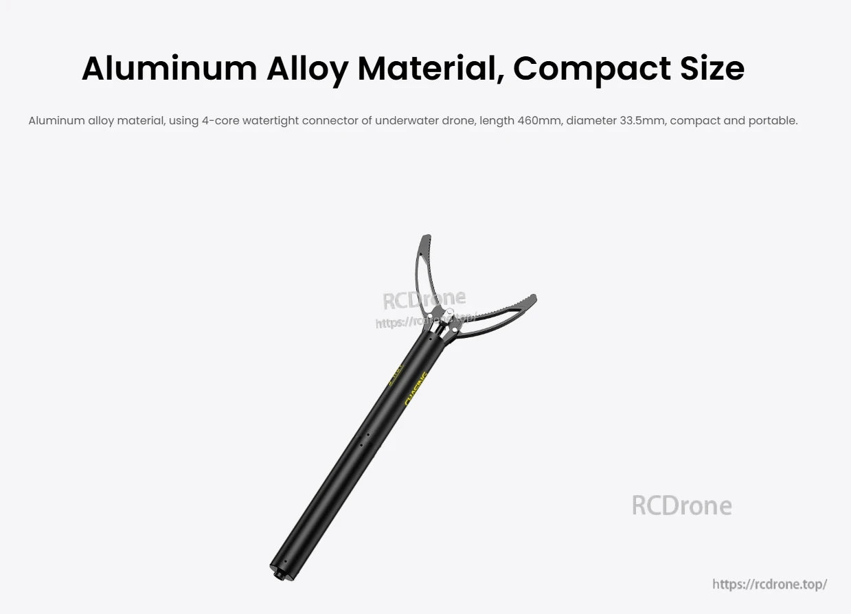 CHASING M2 ROV Gripper, Aluminum alloy underwater gripper with compact, portable design.