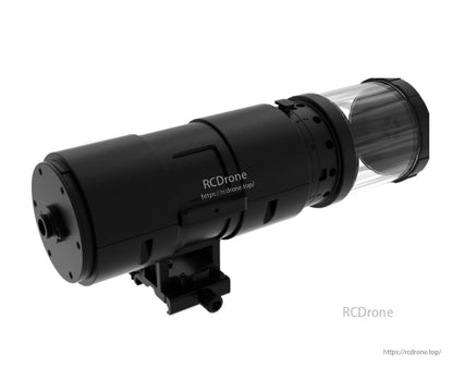 CHASING 500ml water sampler module for M2 PRO/MAX ROVs, with transparent cylindrical design and mounting bracket.