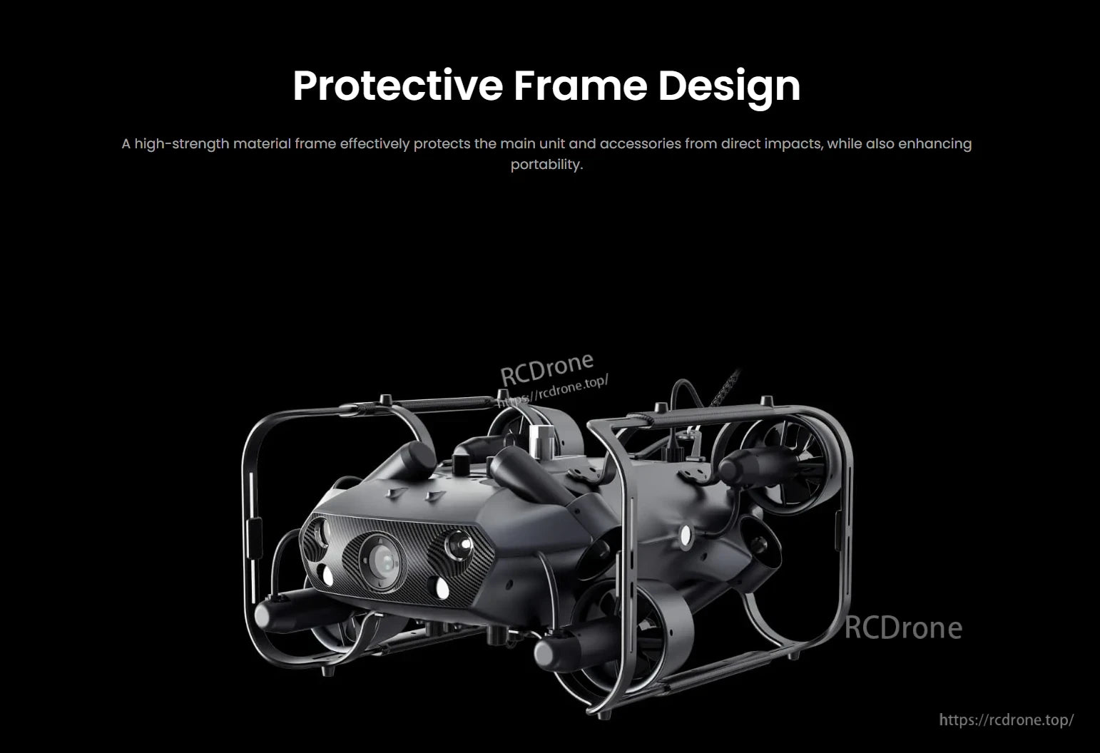CHASING X Underwater ROV – 350 m Deep-Sea Drone, High-strength materials protect underwater ROV main unit and accessories effectively