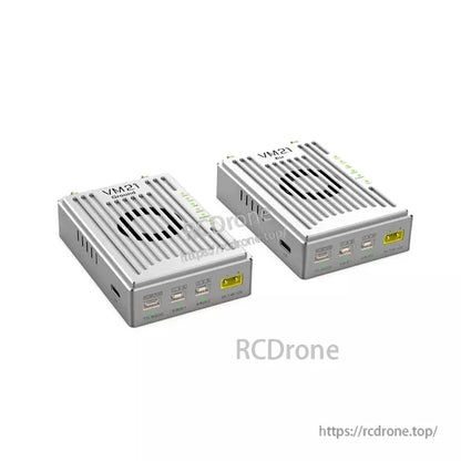 CHINOWING VM21 Mesh Network Video Radio Telemetry, CHINOWING VM21 mesh network radio offers 10km range, tri-band support (800MHz/1.4GHz/2.4GHz), and 20ms video latency for reliable drone telemetry and RC data transmission.
