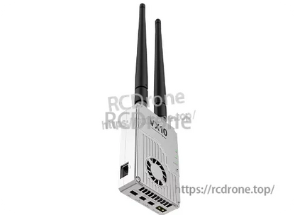 CHINOWING VX10 Video Radio Telemetry, CHINOWING VX10: 600MHz/1.4GHz video radio telemetry, 100Mbps, 15–20km range, 2x2 MIMO, Ethernet/serial interface for long-range drone communication.
