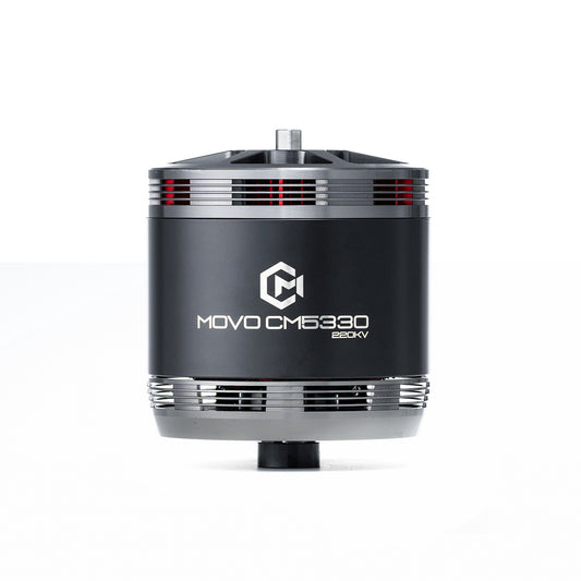 MAD MOVO CM5330 V1.0 FPV Motor, MAD MOVO CM5330 V1.0 FPV brushless motor with black can, silver vents, and CM5330 280KV marking