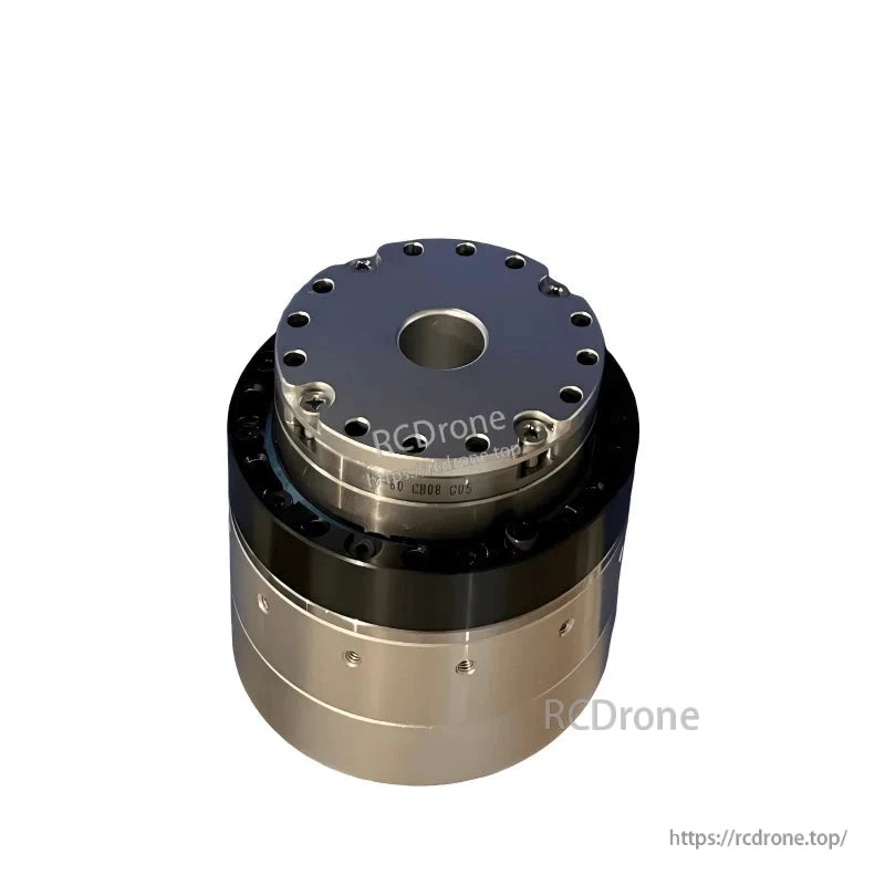High-torque hollow-shaft actuator with 51/81/101:1 ratio, 23–34 N·m peak, 24–48 V, CAN interface, and 17-bit resolution.