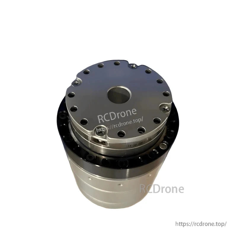 High-torque hollow-shaft actuator with 51/81/101:1 ratio, 23–34 N·m peak, 24–48 V, CAN interface, and 17-bit resolution.