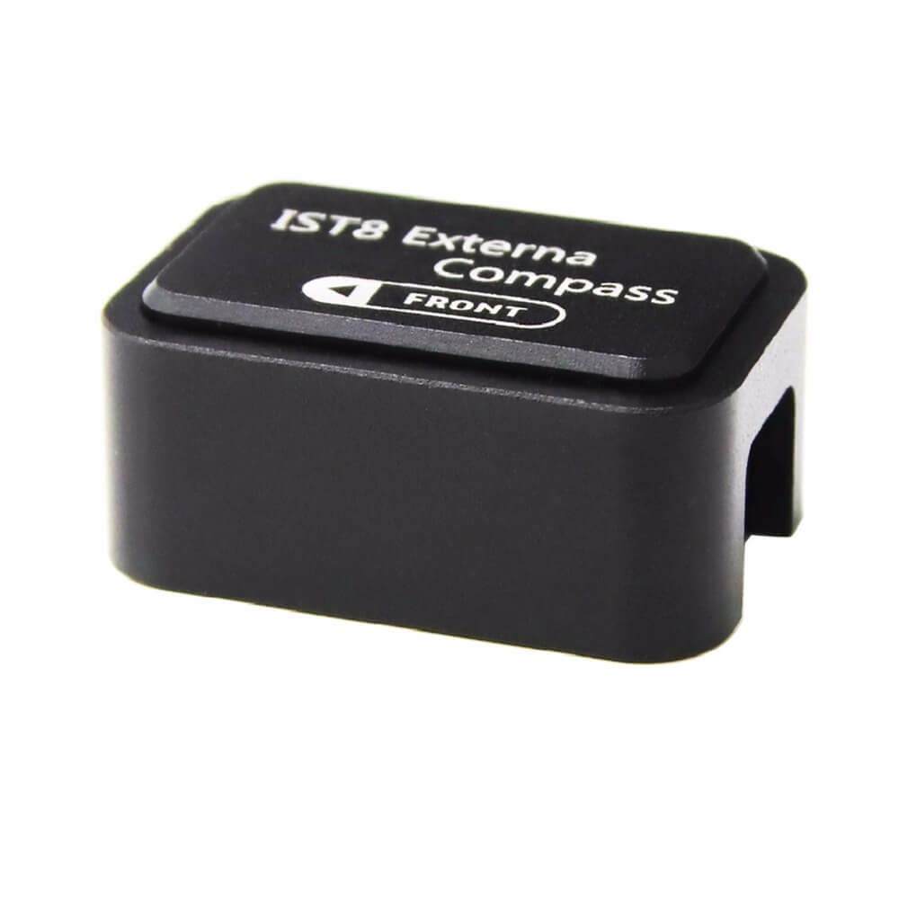 CUAV IST8 External Compass GPS, CUAV IST8 external compass module in black housing with clearly marked front orientation arrow