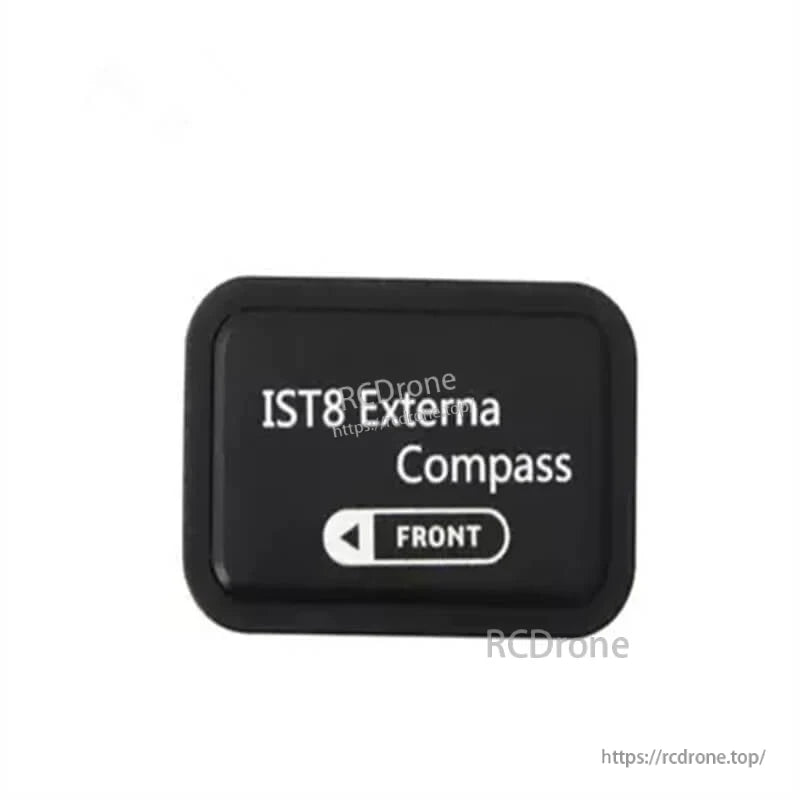 CUAV IST8 External Compass GPS, CUAV IST8 external compass module with FRONT arrow marking on black rectangular housing