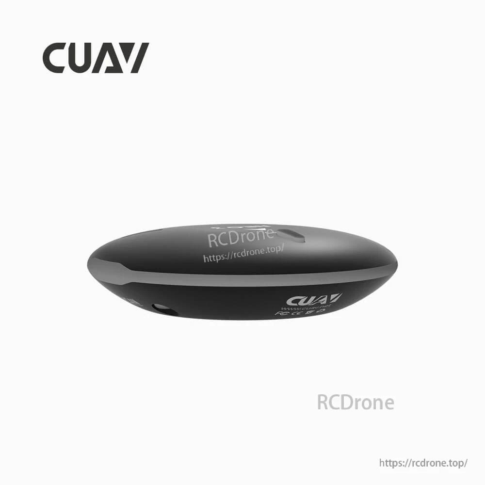 CUAV NEO 3 GPS module in black oval puck housing with CUAV logo on the side