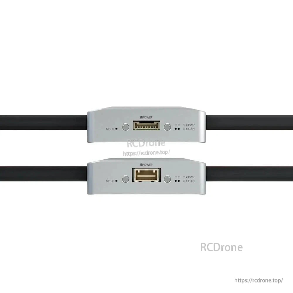 CUAV PMU 2 Lite power module with inline cable, POWER port and SYS/PWR/CAN status indicator lights