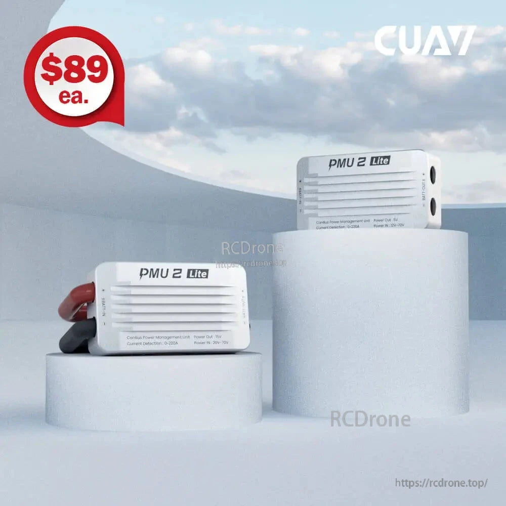 CUAV PMU 2 Lite power module with CANBus power management, 0–220A current detection, and 5V/15V outputs
