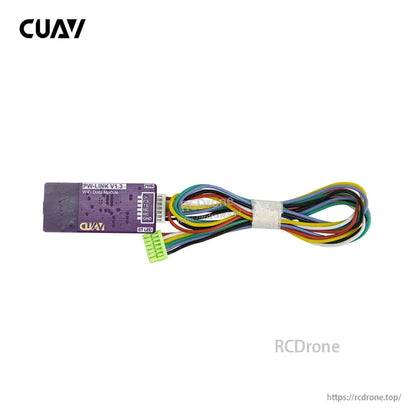 CUAV PW-LINK V1.3 WiFi data module with multicolor wiring harness and green plug connector