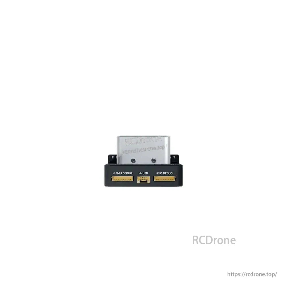 CUAV Pixhawk V6X V2 flight controller module with labeled FMU debug, USB, and IO debug ports