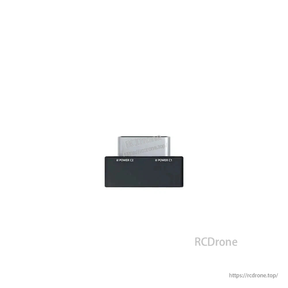 Black CUAV Pixhawk V6X module with two labeled power connectors, POWER C1 and POWER C2