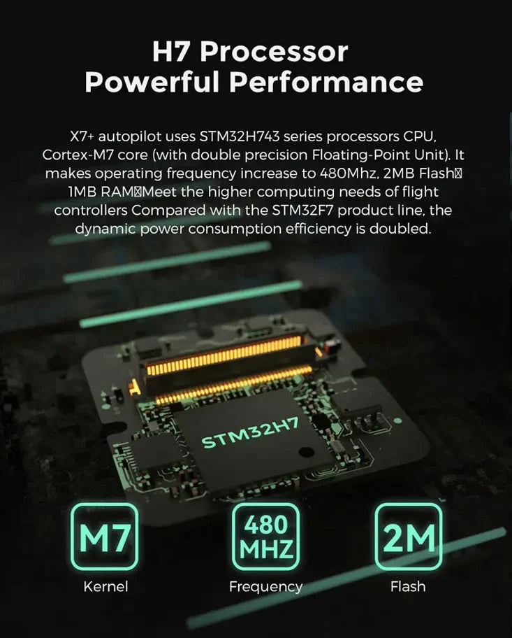 CUAV X7 Plus Flight Controller, X7+ autopilot uses STM32H743 series processors CPU, Cor