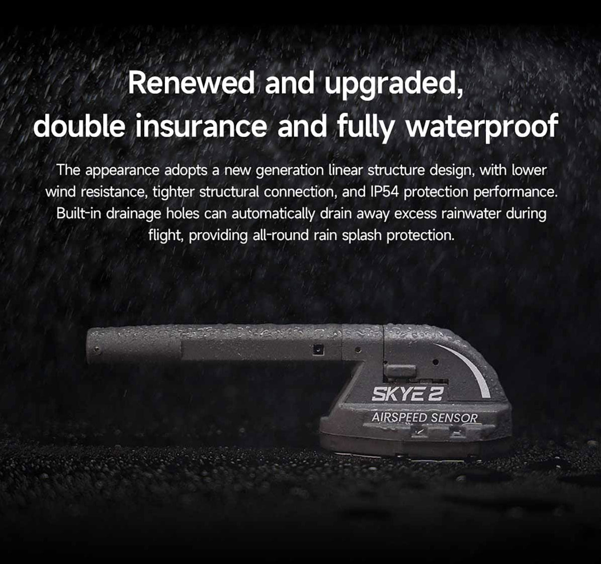 CUAV SKYE 2 Airspeed Sensor, The CUAV Skye 2 Airspeed features a renewed design with double insurance, waterproofing, and improved wind resistance.