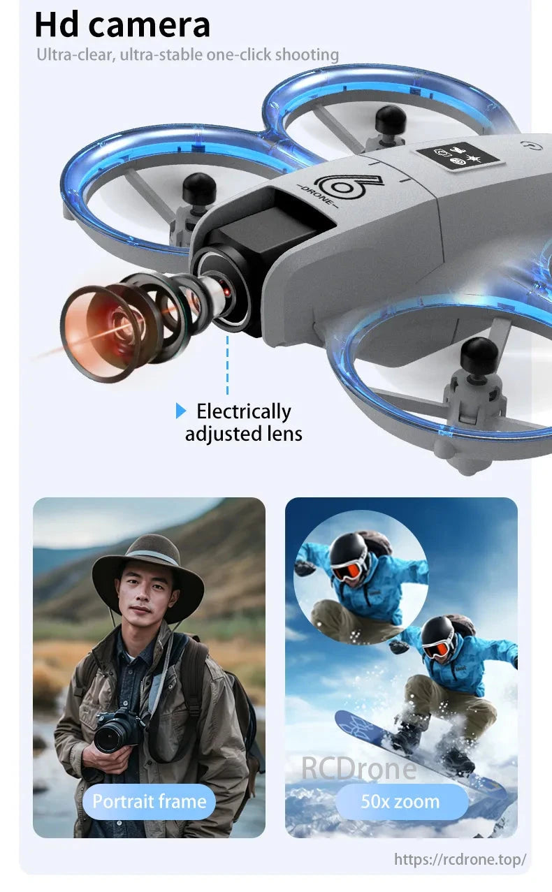 CZ06 Mini Drone, HD camera, ultra-clear, stable shooting, electrically adjusted lens, portrait frame.