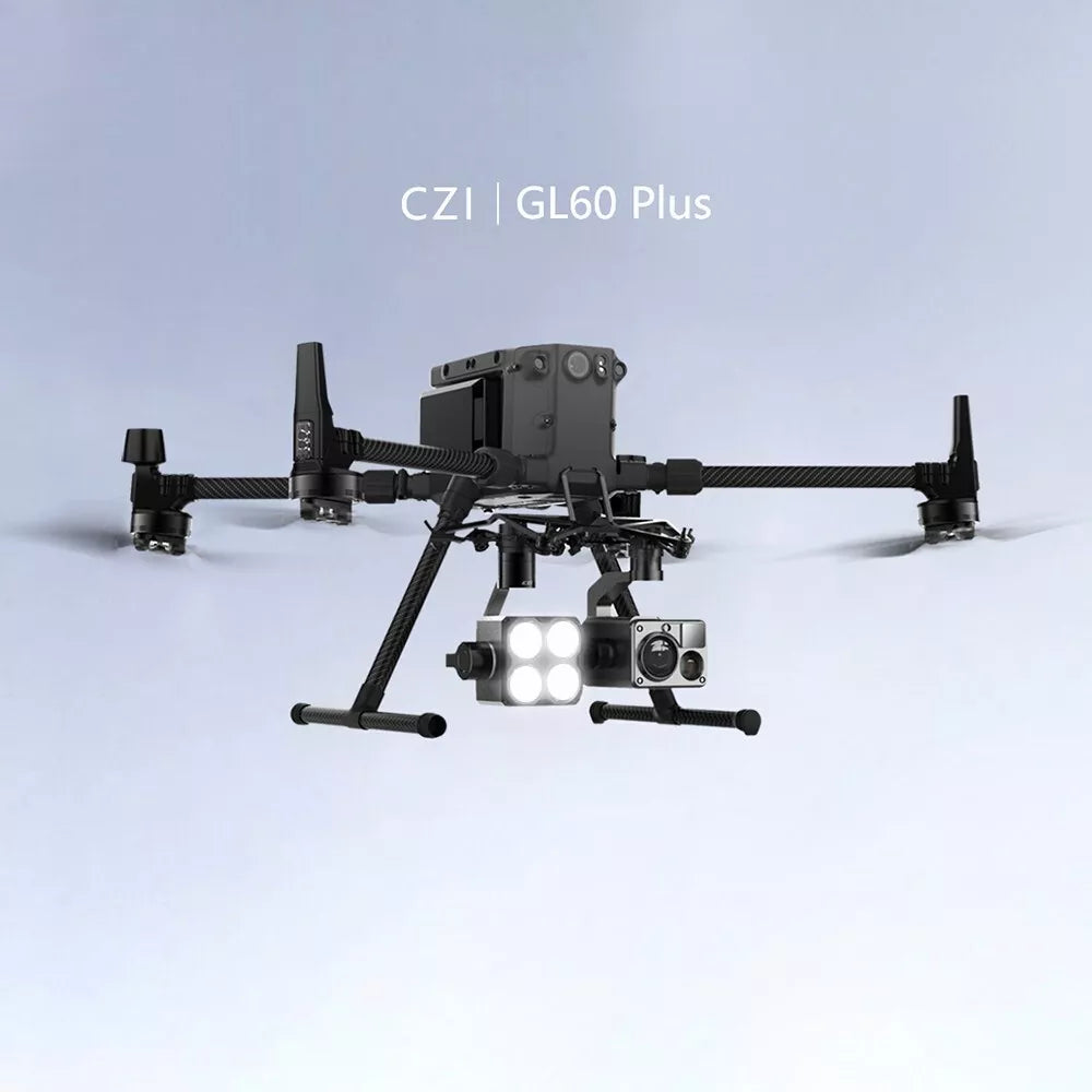 CZI GL60 Plus Gimbal Searchlight, Adjustable lighting modes support linear dimming, adjustable brightness, and sharp flash mode.
