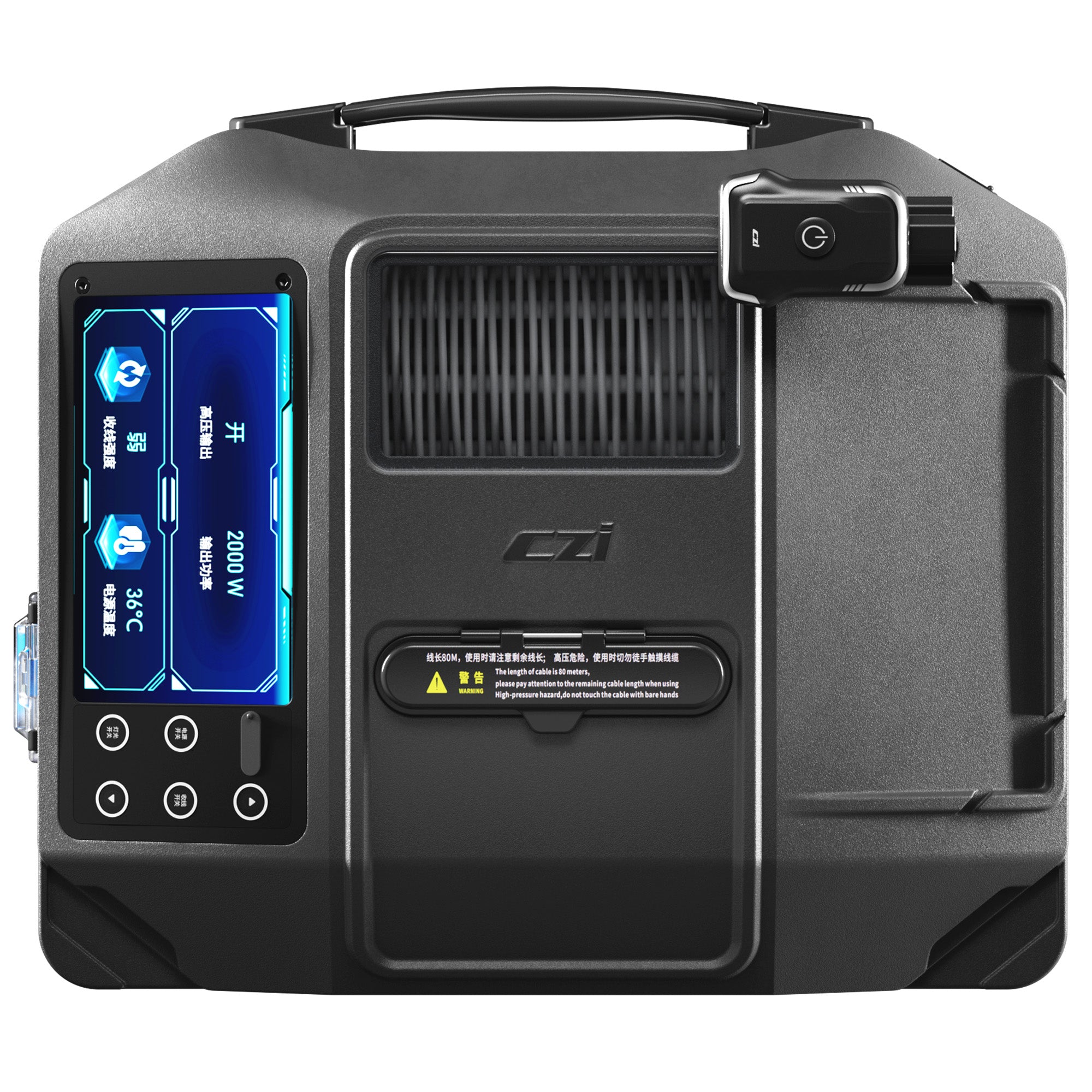 CZI TK3 Tethered Drone, A power system for DJI drones (M30, M300, and M350) with an 80-meter cable that requires attention to remaining length and handling precautions.