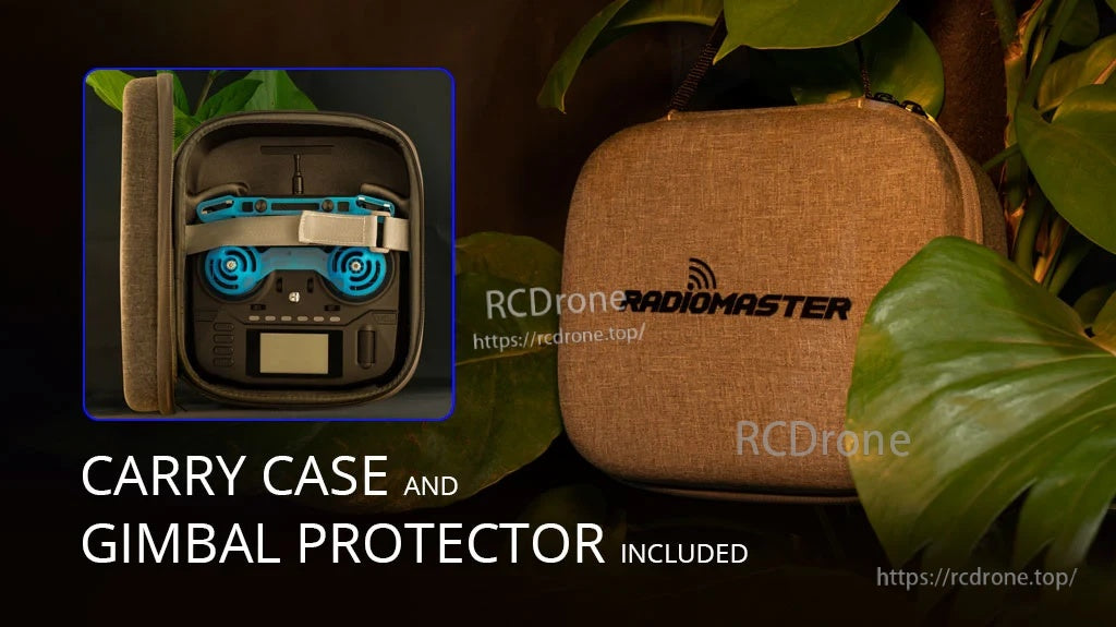 RadioMaster Boxer radio carry case with gimbal protector included, zippered hard case for storage and travel