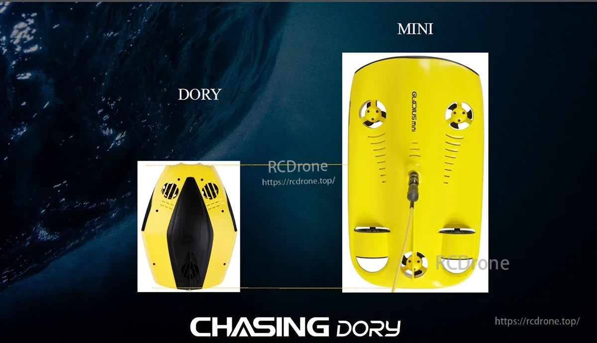 Chasing Dory Rov Camera, RC boat with high-quality camera, GPS, waterproof design, and adjustable tilt-lock for underwater exploration.