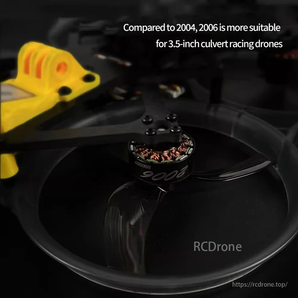 CineApe35 Brushless Motor (model 2006) is superior to the 2004 version for 3.5-inch culvert racing drones.