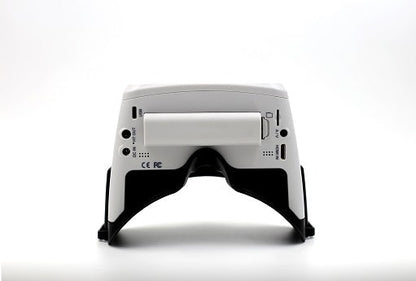 Rear view of FPV goggle showing HDMI, USB, AV and DC power input ports