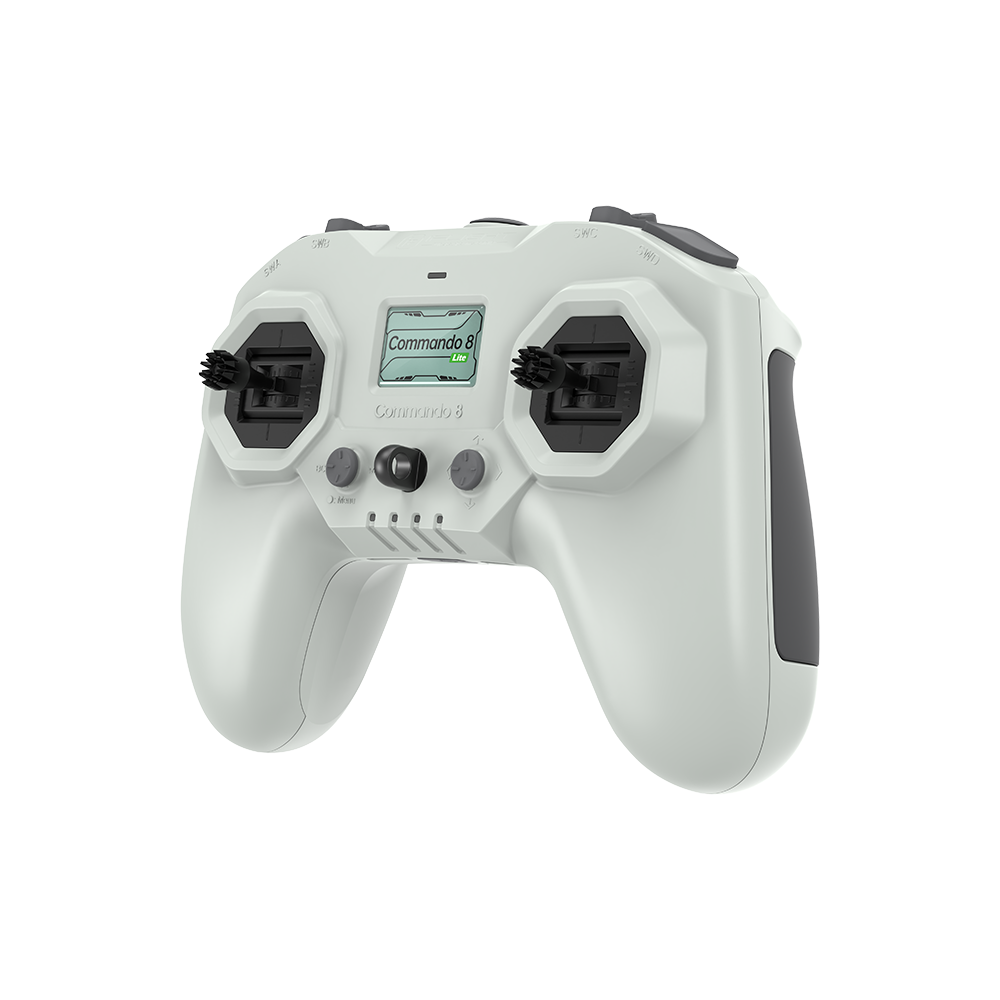 iFlight Commando 8 Lite ELRS transmitter: Lightweight, entry-level controller with TCXO for accurate, stable performance.