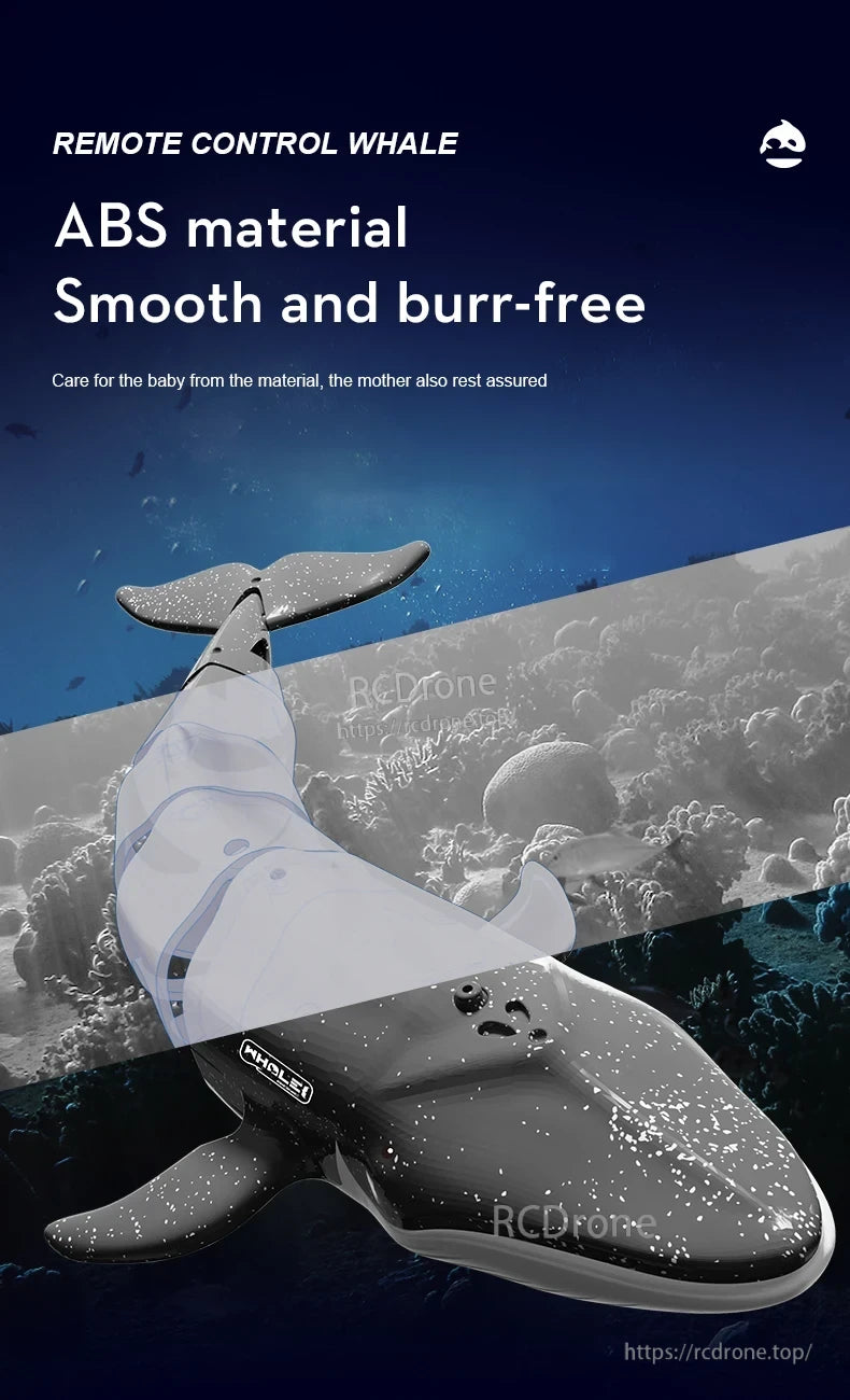 Consea RC Submarine, Remote Control Whale, ABS Material, Smooth and Burr-Free