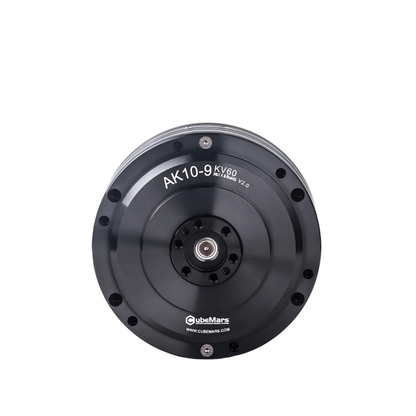 CubeMars AK10-9 KV60 V2.0 integrated MIT power servo motor front view with output shaft