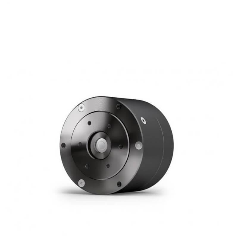 CubeMars AK40-10 KV170 integrated gearbox motor, angled view showing cylindrical housing and flange