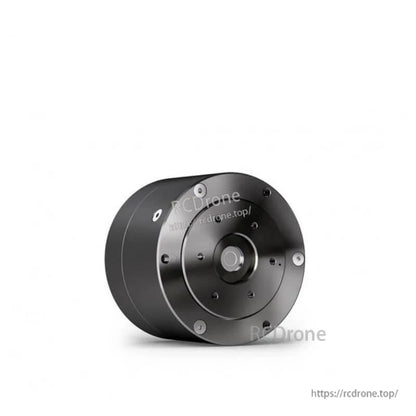 Angled side view of AK40-series integrated gearbox motor showing flange screws and housing profile