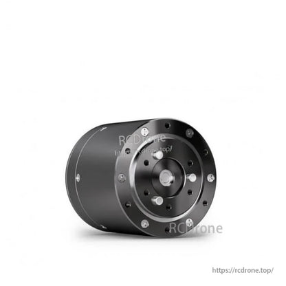 Angled view of actuator module showing front mounting flange and side housing profile