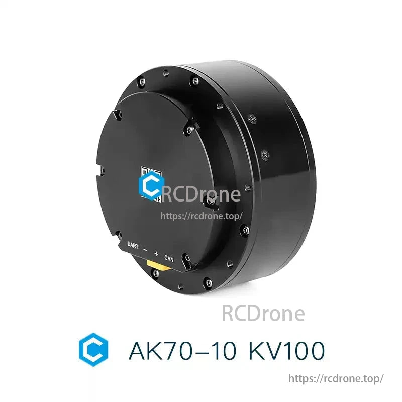 CubeMars AK70-10 KV100 actuator, 24/48V, 8.3Nm torque, supports CAN/UART for quadruped robots.