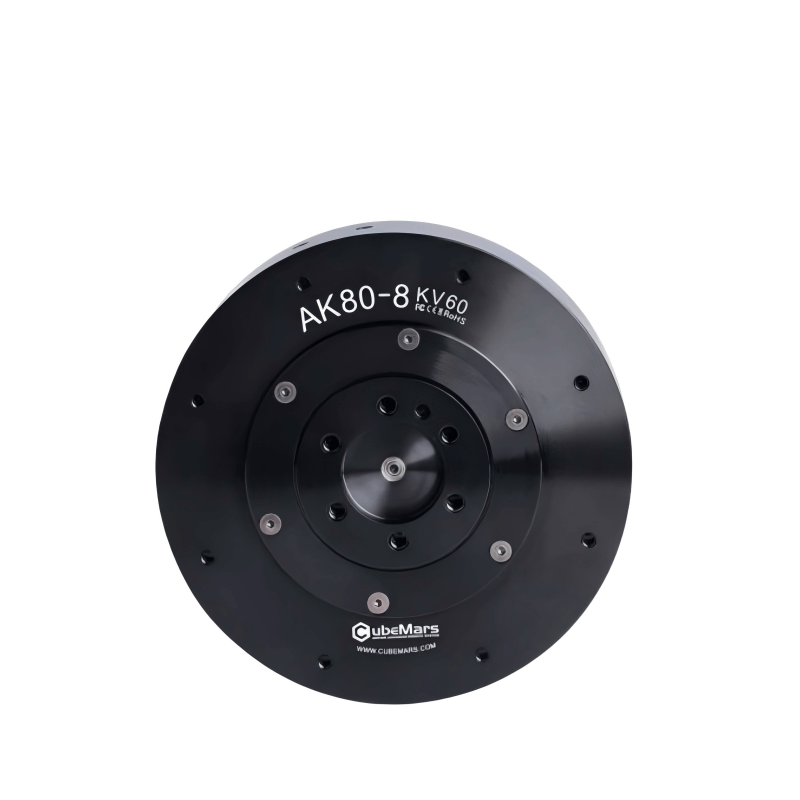 CubeMars AK80-8 KV60 integrated MIT power servo BLDC motor, front face with bolt pattern