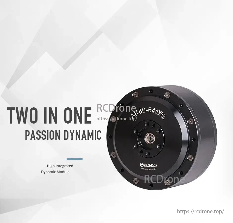 CubeMars AK80 Robot, CubeMars AK80-64KV80 is a compact, high-integration dynamic module for robotics, offering two-in-one functionality.