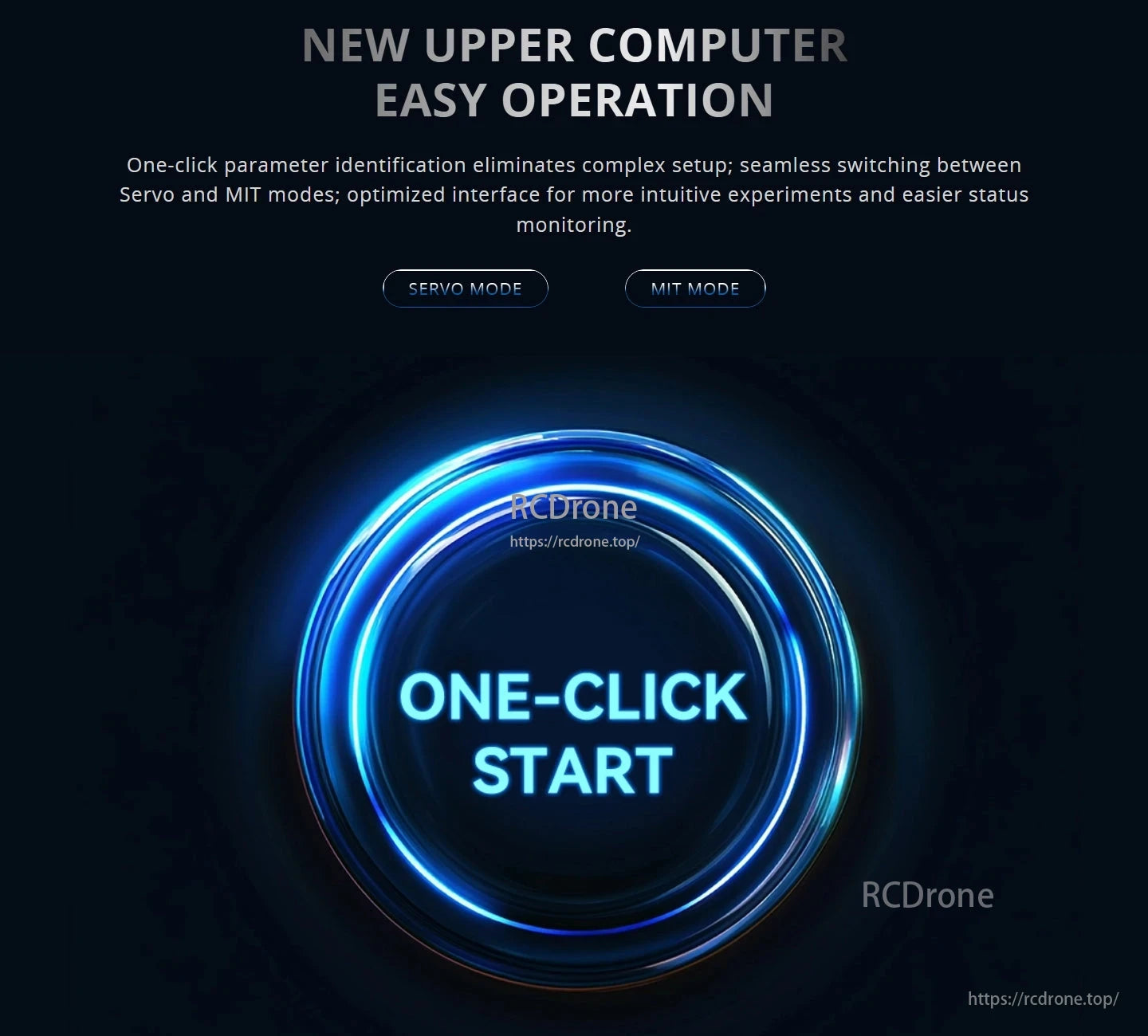 CubeMars AK80 Robotic Actuator, New user-friendly computer with one-click setup, smooth mode switching, and an intuitive interface for easy experimentation and monitoring.