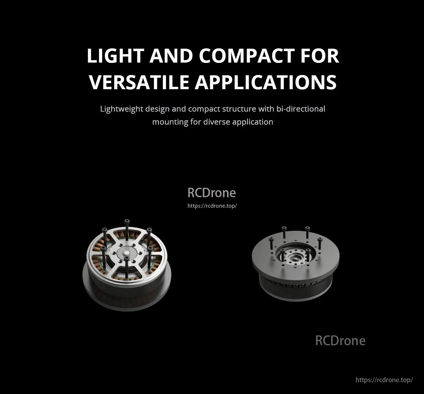 CubeMars AKE60 Robotic Actuator: Compact, lightweight, and versatile with bi-directional mounting for diverse applications.
