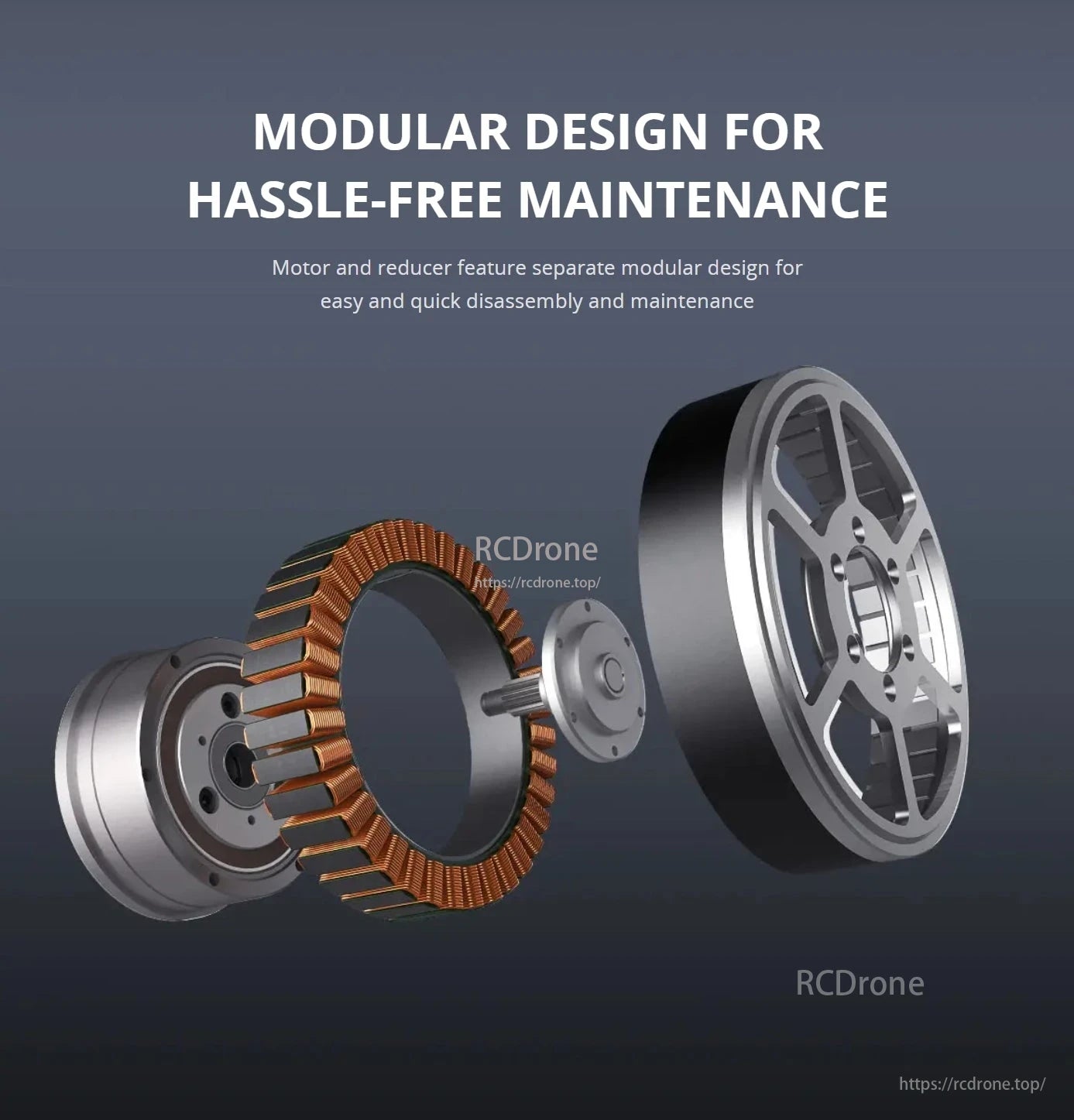 CubeMars AKE80-8 Robotic Actuator, Modular design allows for easy, quick disassembly and maintenance, ensuring hassle-free upkeep.