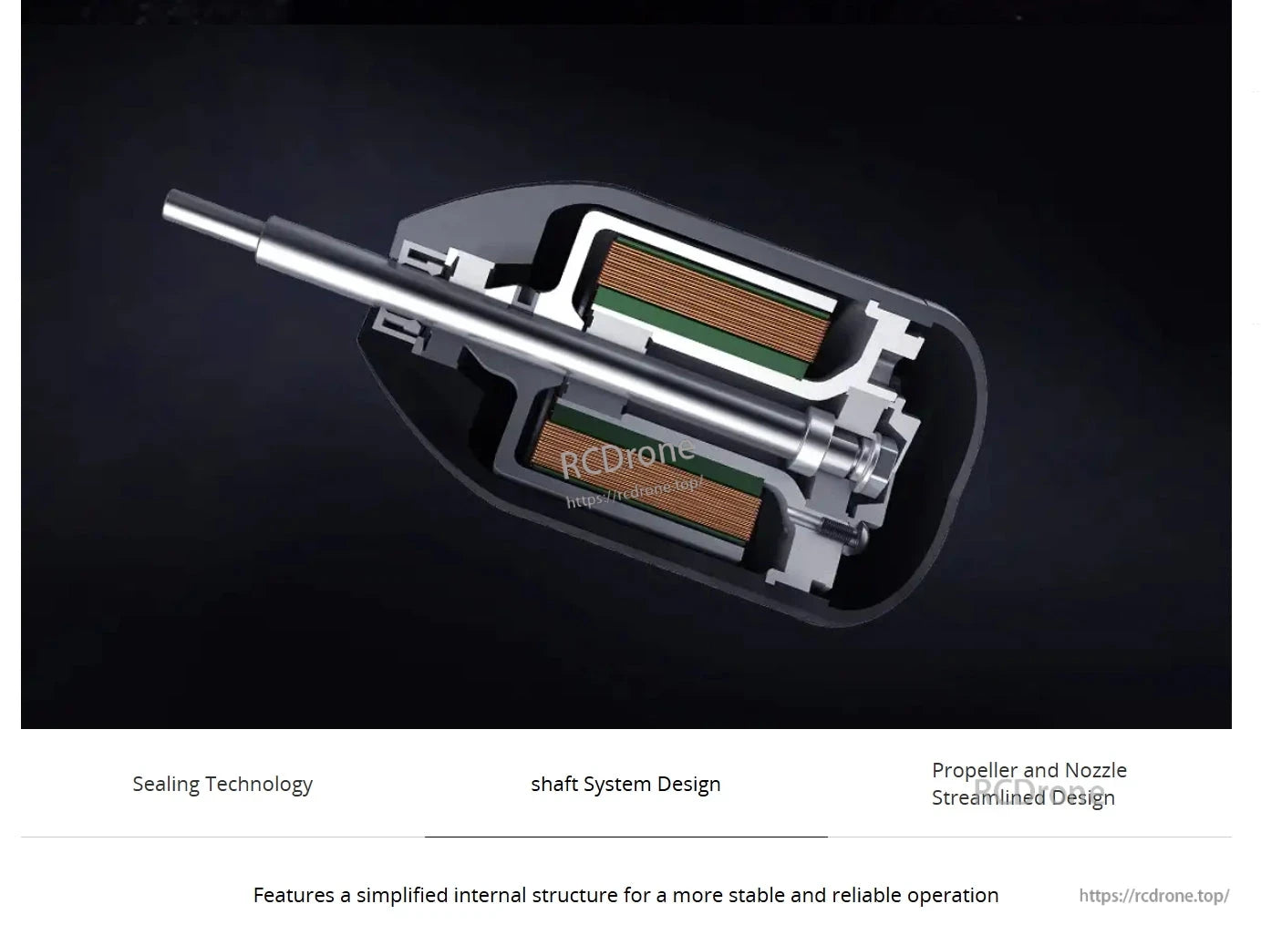 CubeMars DW10 ROV Propulsion, Sealing tech, shaft design, streamlined propeller ensure stable operation.