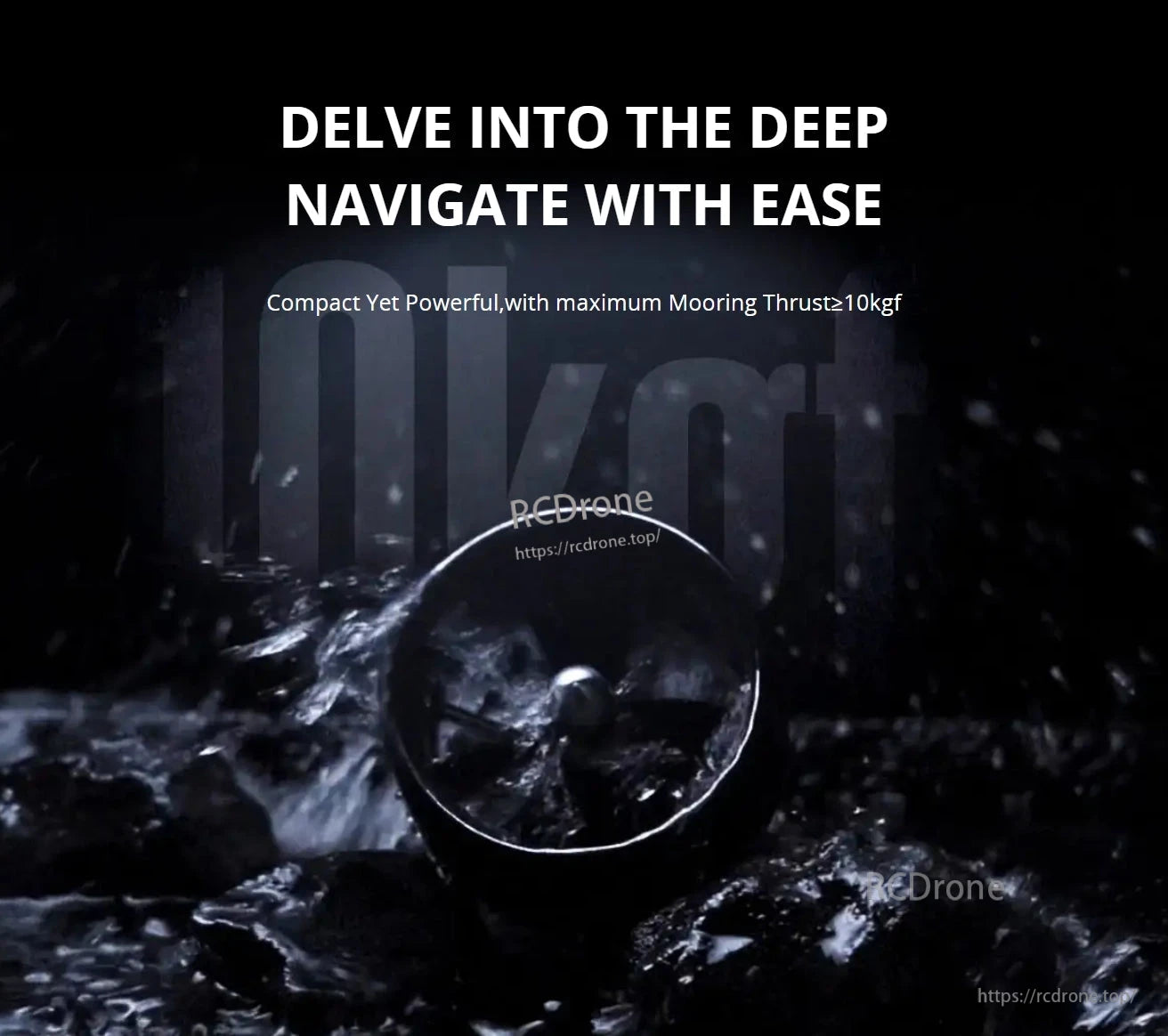 CubeMars DW10 ROV Propulsion, Compact, powerful ROV propulsion with max mooring thrust ≥10kgf.