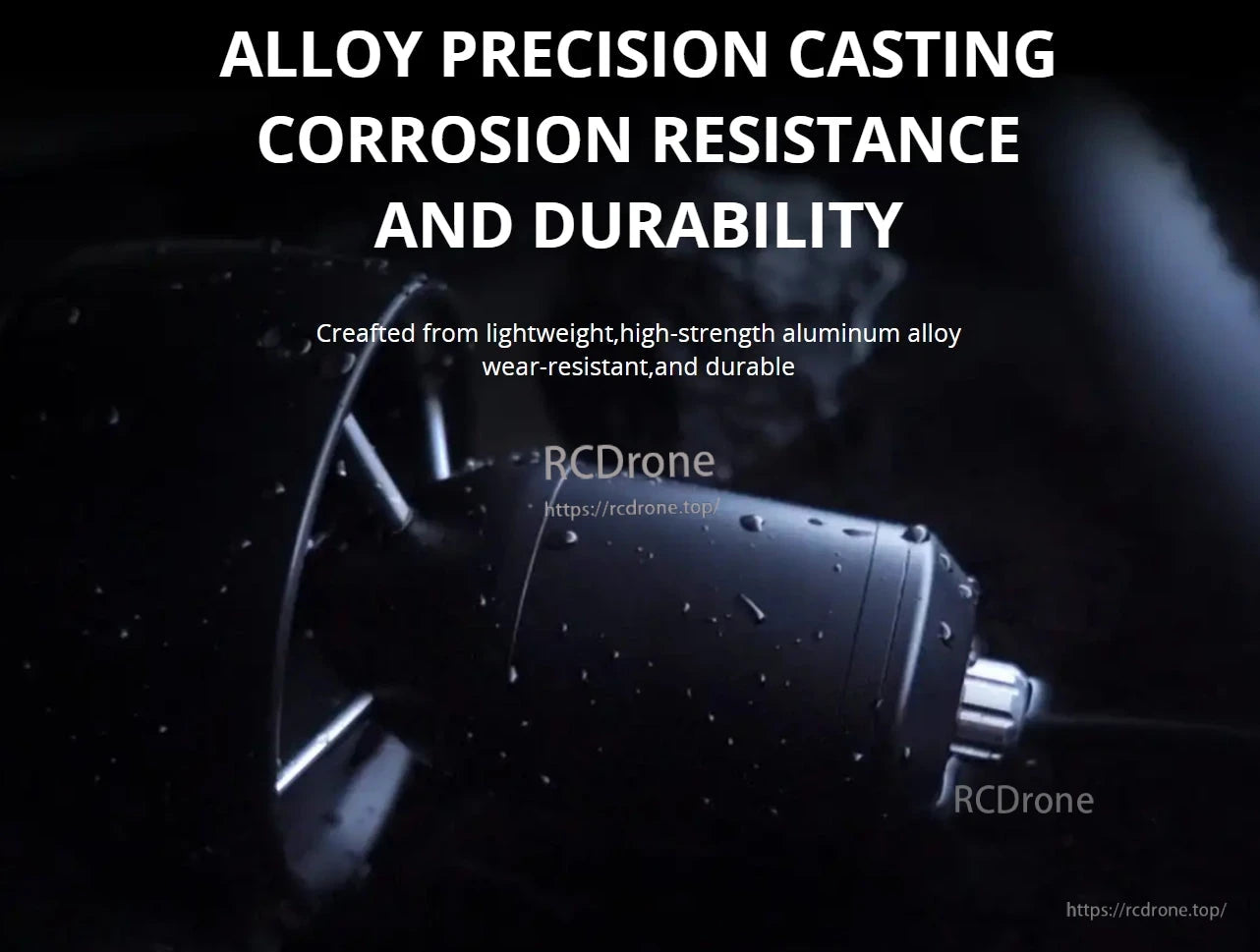 CubeMars DW15 Underwater Thruster, Alloy precision casting provides corrosion resistance, durability, lightweight, and high-strength aluminum alloy.