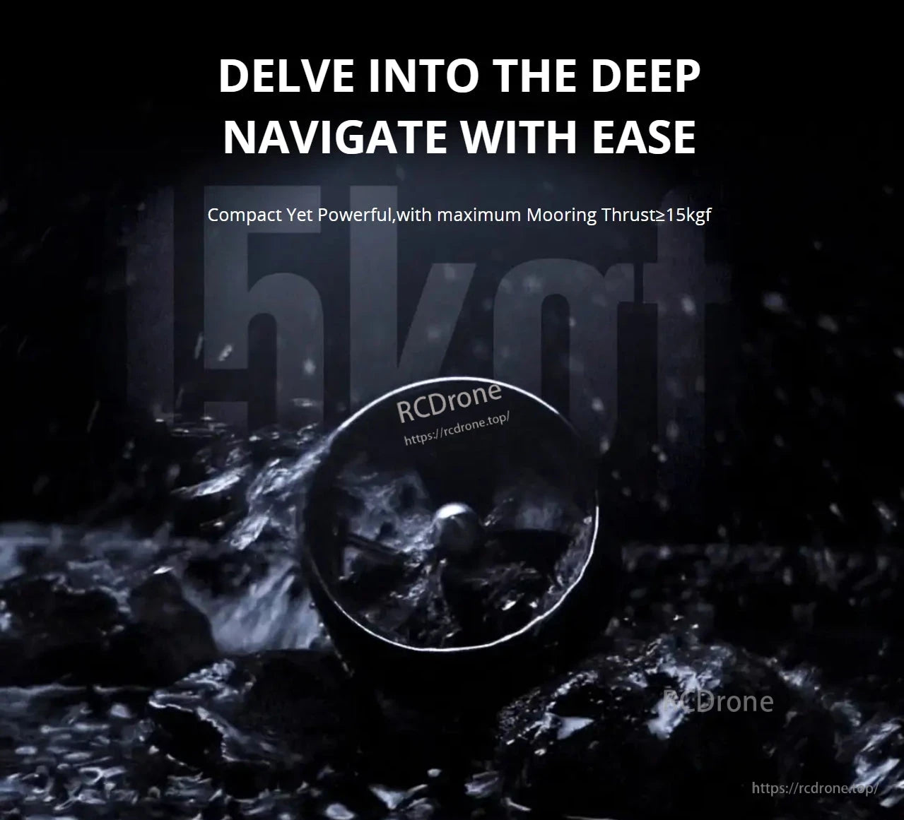 CubeMars DW15 Underwater Thruster, Compact, powerful underwater thruster with 15kgf thrust for easy navigation.