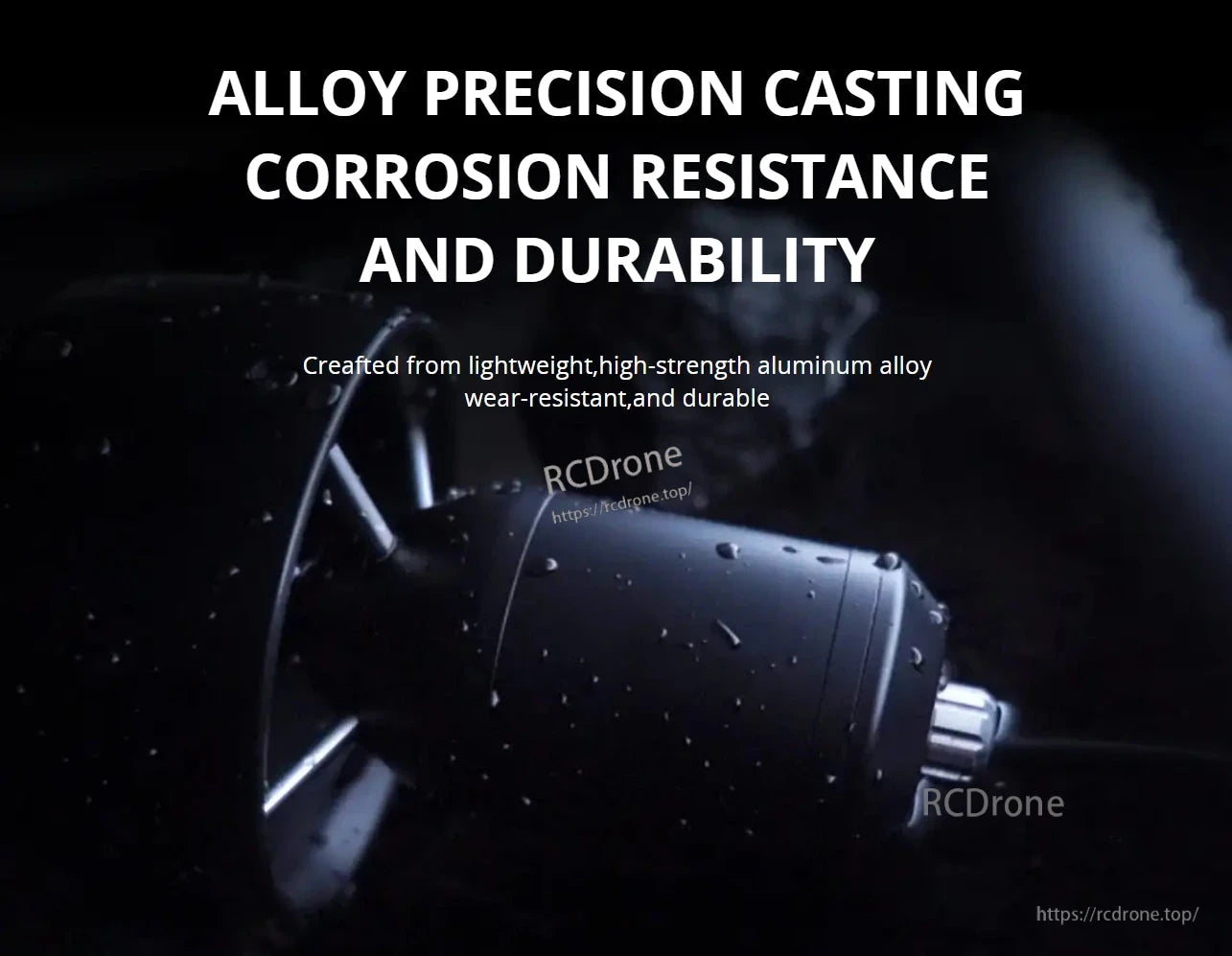 CubeMars DW20 Underwater Thruster, Alloy precision casting provides corrosion resistance, durability, lightweight, and high-strength aluminum alloy.