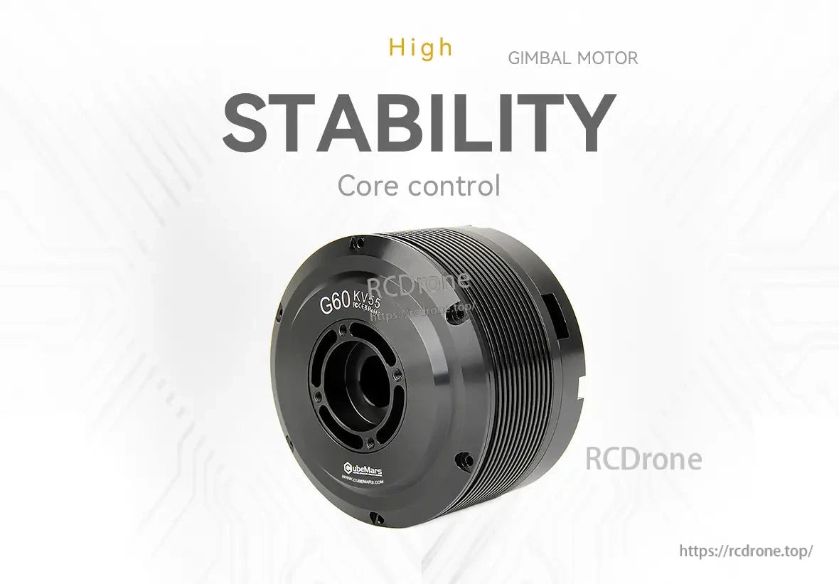 CubeMars G60 KV25 KV55 Gimbal Motor, CubeMars G60 KV55 gimbal motor offers high stability core control.