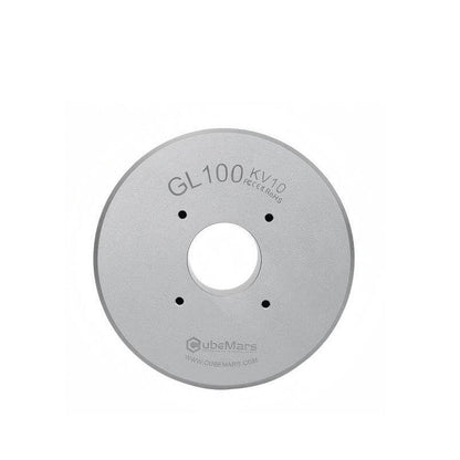 CubeMars GL100 hollow shaft motor front face, GL100 KV10 engraving with center bore and mount holes
