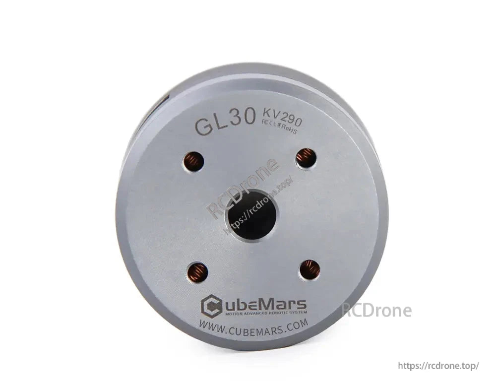 CubeMars GL30 KV290 Brushless Gimbal Motor, CubeMars GL30 KV290 brushless gimbal motor: 6mm hollow shaft, 41g, low cogging, IP45 rated.