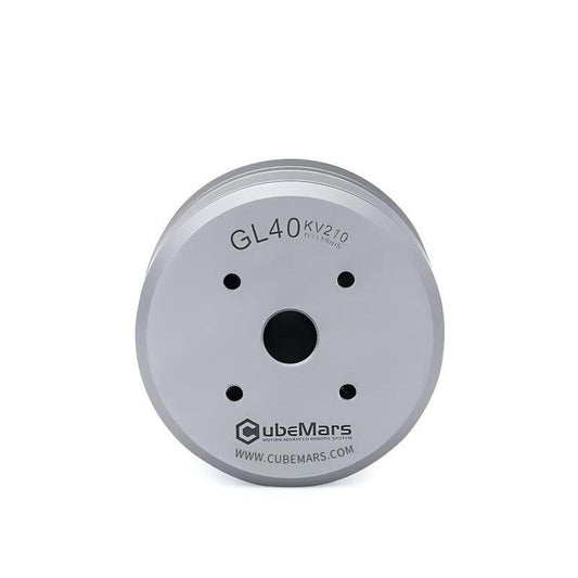 CubeMars GL40 KV210 Motor front face with central hollow shaft opening and four mounting holes