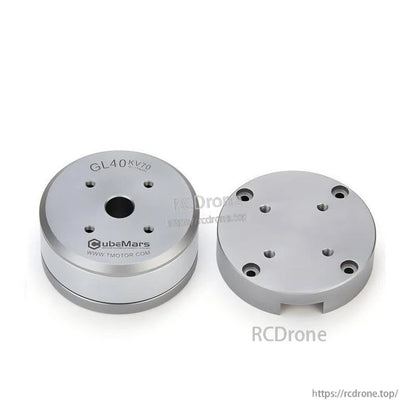 GL40 KV210 motor shown next to separate round mounting plate with threaded holes