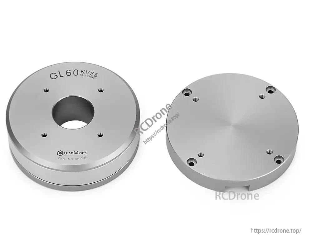 CubeMars GL60 KV25 Brushless Gimbal Motor, CubeMars GL60 KV55 brushless gimbal motor features a large hollow shaft, low cogging, ultralight design, and IP45 waterproof rating.