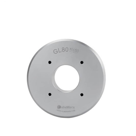 CubeMars GL80 hollow shaft motor front face, GL80 KV60 marking with central bore and mounting holes